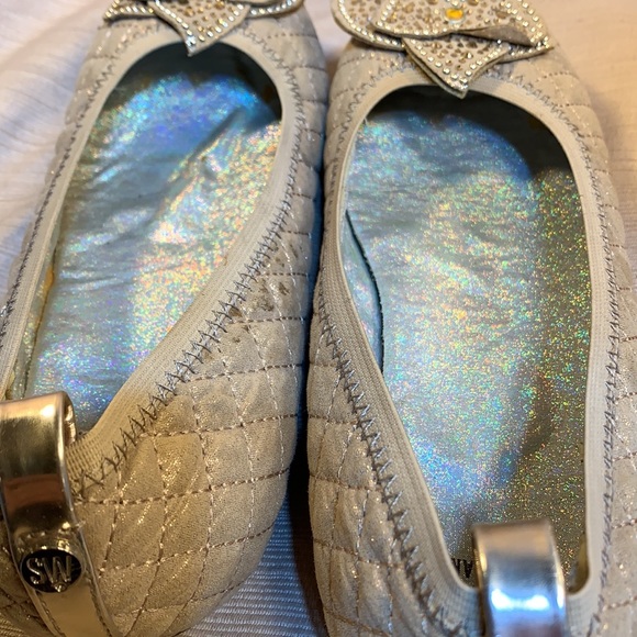 Stuart Weitzman metallic rose gold ballet quilted - Picture 13 of 14